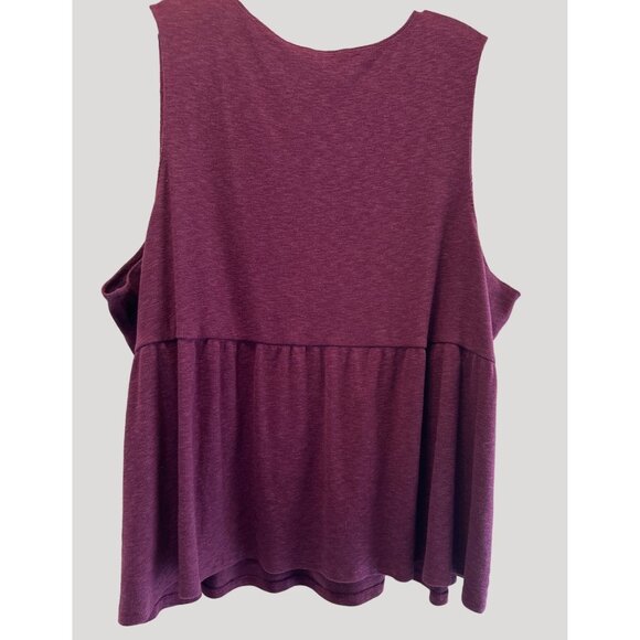 Terra & Sky Women's Plus Size Purple Sleeveless Top 4X (28W-30W) - Stylist - Picture 2 of 6
